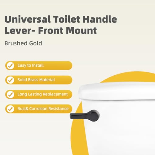 Universal Front Mount Brass Toilet Handle Replacement, Oil-Rubbed Bronze by iFealClear - Used condition - Image 2