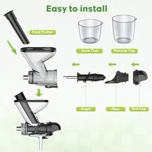 image for Heiolkako Masticating Juicer Attachment for KitchenAid Stand Mixer, Co
