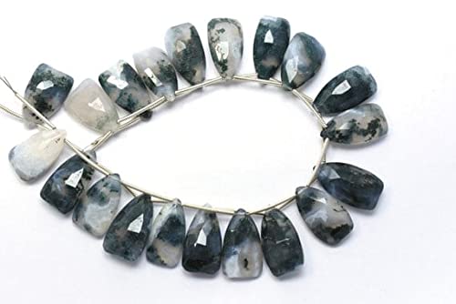 Perles briolettes de agate mousse pour créer des bijoux chargés d'histoire et de poésie