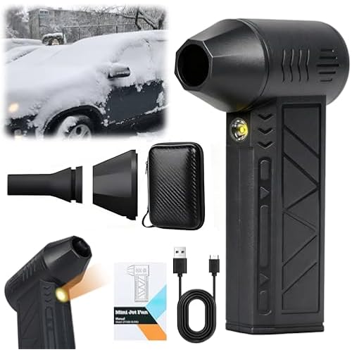 Snow Whiz 2026 Upgrade LED Turbo Snow Blower, 3 Gear Electric Air Blower for Car, Home, Keyboard