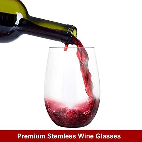 JMIATRY 12 Pcs Plastic Stemless Wine Glasses, 350ml Plastic Wine Glasses Reusable, Clear Shatterproof Wine Glasses for Wedding, Party, Picnics, Camping and Pools