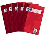 Diese fünf Oxford Rechenhefte haben die Lineatur 26 und sind damit kariert mit einem weissen Rand