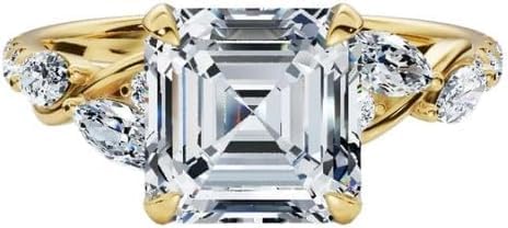 1-5 CT Moissanite Engagement Ring For Women Accents Moissanite Engagement Ring in 10K/14K/18K White gold And 925 Sterling Silver Wedding & Proposal Jewelry