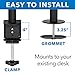 Mount-It! Dual Monitor Mount | Double Monitor Desk Stand | Two Heavy Duty Full Motion Adjustable Arms Fit 2 Computer Screens 17 19 20 21 22 24 27 Inch | VESA 75 100 | C-Clamp and Grommet Base