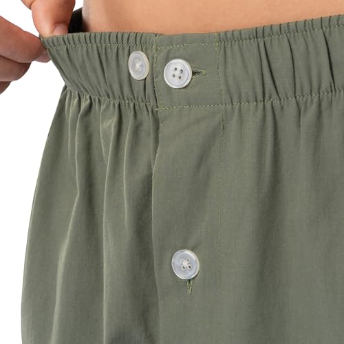 Image of Fruit of the Loom Men's Broadcloth Short Sleeve Top and Long Pants Pajama Set