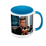Fabulous Mug de Couleur Qualit� Premium Bleu - Emmanuel Macron Kawaii Photo de C�l�brit� Humour Politicien - Tasse avec anse et int�rieur de couleur