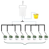 👉Fácil de instalar: Fácil instalación sin excavaciones ni tuberías. Simplemente corte el tubo a la longitud deseada según sus necesidades y conecte estos accesorios. La pantalla LCD muestra las condiciones de trabajo y la información de configuración. Puedes comenzar a regar tus plantas inmediatamente.