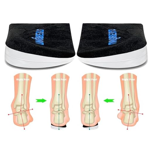 Unribeau 3 Layers Adjustable Supination & Pronation Correction Heel Insoles,Self-Adhesive Medial & Lateral Heel Wedge Inserts for Foot Alignment, Knee Pain, Bow Legs (Black, L: W: 7.5-12 / M: 7-11)