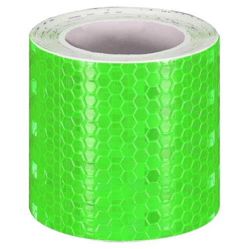 QUARKZMAN Cinta Reflectante 2' x10ft Cinta De Seguridad Nocturna Adhesiva Para Exteriores Pegatinas Reflectantes Adhesivas Para Bicicletas Vehículos Remolques Camiones Verde Hierba