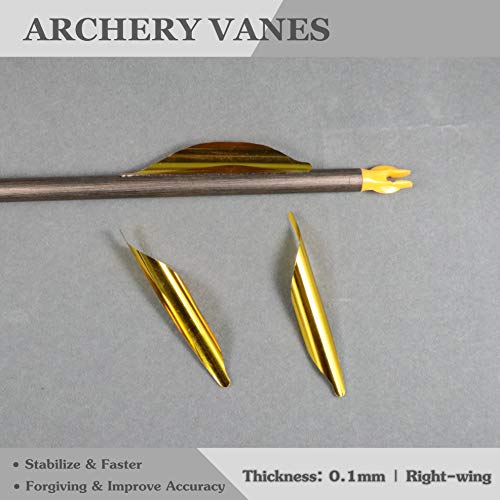 M.sjumpper Archery Spin Vanes 1.75 Inch Ring-Wing Helical Vane Offset Fletches For Diy Arrows Shafts (36 Pack) #TOP2