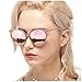 Produktbild Myiaur fashion cat eye spiegel sonnenbrille frauen polarisierte uv schutz stilvolles design 100% Protección UVA UVB (Rosa Rahmen/Rosa Spiegellinse)