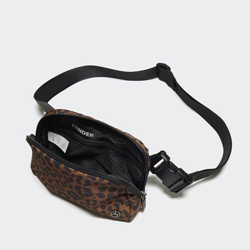 Image of Pander Two Way Zipper Fanny Pack Nylon Everywhere Belt Bag for Women, Water Repellent Waist Packs, Crossbody Bags with Adjustable Strap (Midnight Leopard)