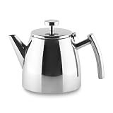 Café Ole Belmont Stainless Steel Tea Pot, Mirror Finish, 600ml / 0.6L