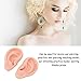 Silicone Ear Model, Flexible Left and Right Model for Ear Piercing, Silicone Body Parts, Silicone Ear (Light Skin Colour)