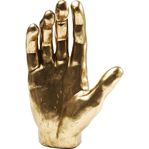 Kare Design objeto deco Mano Oro, escultura mano, deco salón, deco figura, accesorio, deco para estanterías o aparadores, deco escultura, decoración, 35cm
