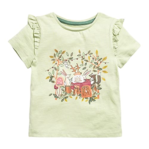Image of Girls Graphic T Shirts 3 Pack 100% Cotton Short Sleeve Tees for Toddler Little Big Girls Cute Printed Casual Summer Tops