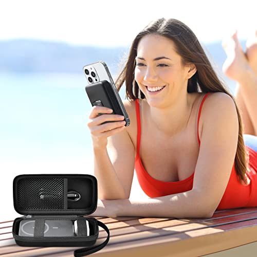 Case Compatible With Anker 633/622/621/321 Magnetic Battery (Maggo) Foldable Wireless Portable Charger, Storage Bag For Iphone/Cell Phone Power Delivery, Battery Packs Holder - Case Only - Black #TOP5
