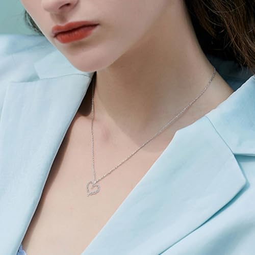 Heart Thorn Necklace 925 Sterling Silver - Gothic Barbed Wire Vintage Rose Heart Necklace for Women Man Punk Halloween Jewelry Gift3