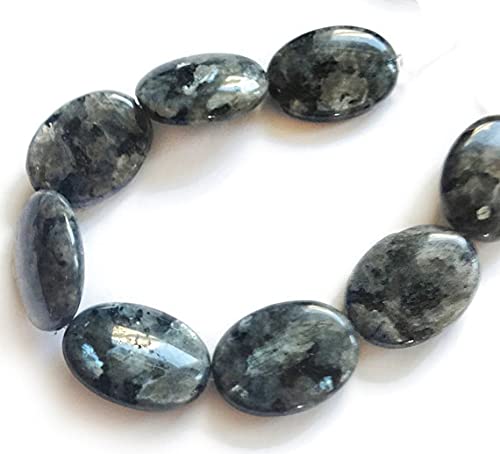 Labradorite noire perles pour bijoux ovales lisses 18x25mm pierre naturelle diy minéraux