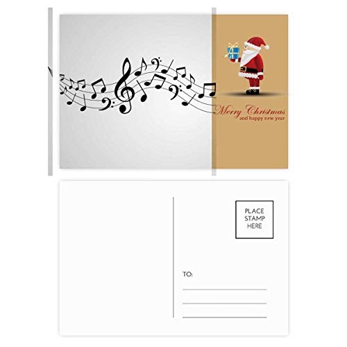 Cartes postales Père Noël Energetic Music pour décorer votre sapin