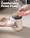 Foam Hand Soap Dispenser - 12 oz Bathroom Lotion Hand Pump Dispenser, Ceramic Foaming Soap Dispenser with Grey Removable Pump for Kitchen Hand Wash Dispenser, Speckled Matte Beige