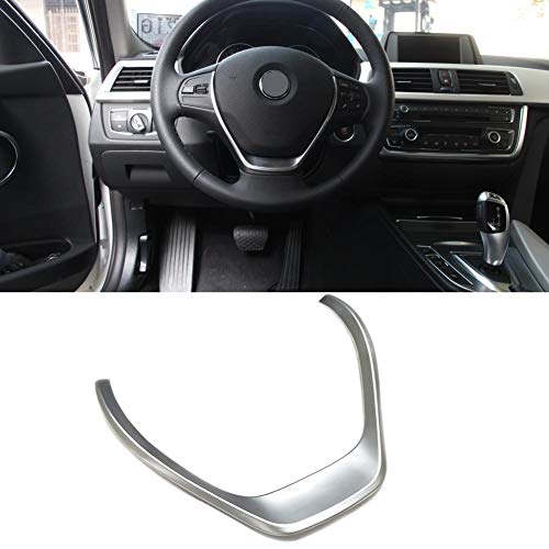 TGFOF Autocollants de volant à paillettes pour BMW Série 1 3 F20 F30 F34 3GT 320i 328i 118i Accessoire de décoration de voiture (Chome) argenté Cover