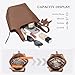 Kadynow Tote Bag for Women Vegan Leather Bucket Purse for Women Top Handle Handbag Shoulder Bag with Detachable Small Purse Brown