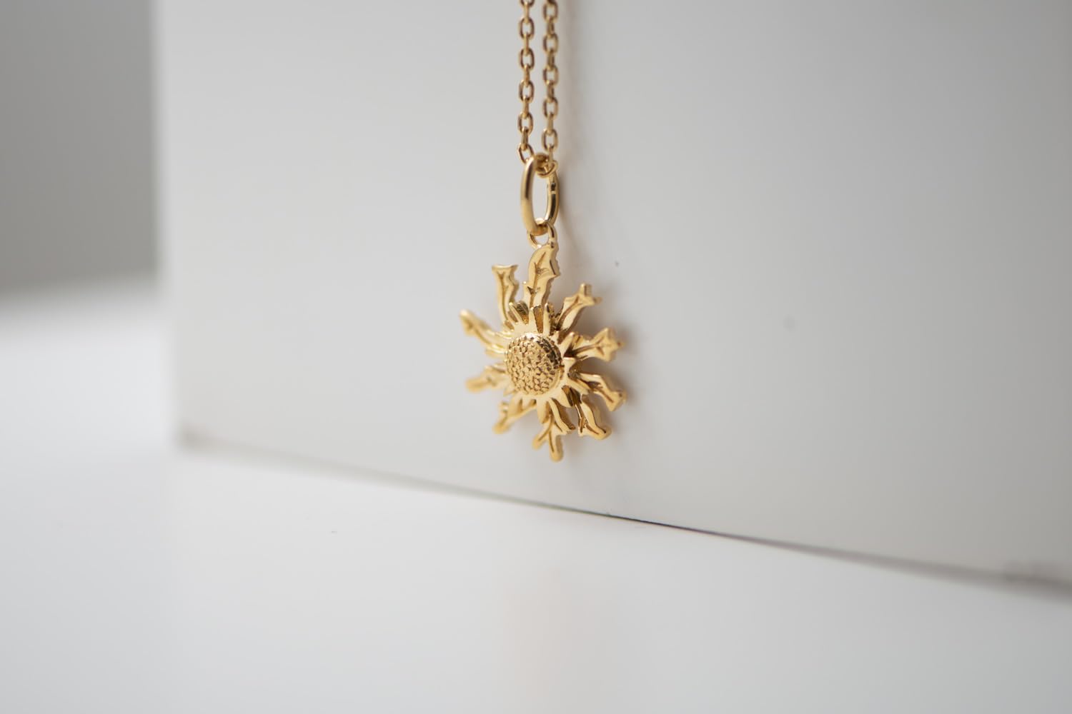 Colgante Eguzkilore Flor Vasca Chapado Oro 18K
