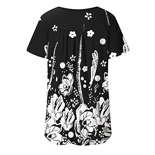 Sexy Dress Blouses For Women Womens Button Up Shirts Short Sleeve Plaid Shirts For Women Cotton Color Blouse Womens Flannels Long Sleeve Womens Plus Floral Tops Women Tunic Top #TOP2