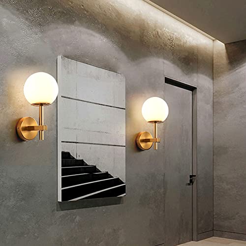 Lámparas de pared de cabecera for dormitorio en metal noble y cristal opalino de diseño 5
