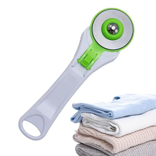 Herramienta de corte de camisa – Cortador giratorio de 45 mm para tela, rueda de corte de tela | Cortador giratorio de acero inoxidable para acolchado, rueda de corte con mango ergonómico para tela