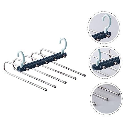 Cintre pantalon multifonctionnel multi-couches Levemolo en acier inoxydable robuste - 8