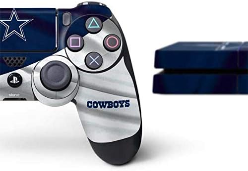 Skinit Decal Gaming Skin Compatible with PS4 Console and Controller Bundle - Officially Licensed NFL Dallas Cowboys Design