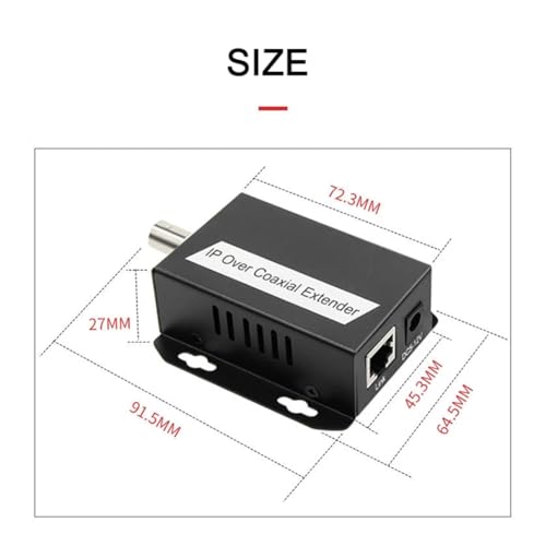 Extensor Ethernet por cable coaxial de largo alcance para cámaras de seguridad HD 7