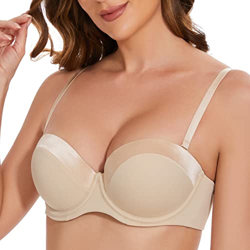 Image of SEA BBOT Push Up Strapless Bra for Women Anti-Slip Padded Multiway Bra