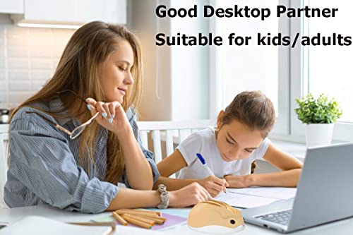 2.4GHz Wireless Mouse Cute Hamster Shape Less Noice Portable Mobile Optical 1200DPI USB Mice Cordless Mouse for PC Laptop Computer Notebook MacBook Kids Girl Men Women Adults Gift (Yellow)