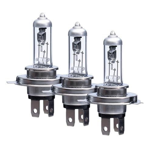 Netagon 3 X H4 (472) Pure Light Halogen Headlight Bulbs, 12 V 55 W, Original Quality - Socket Type P43t - Pack of 2 Replacement Car Light Bulbs