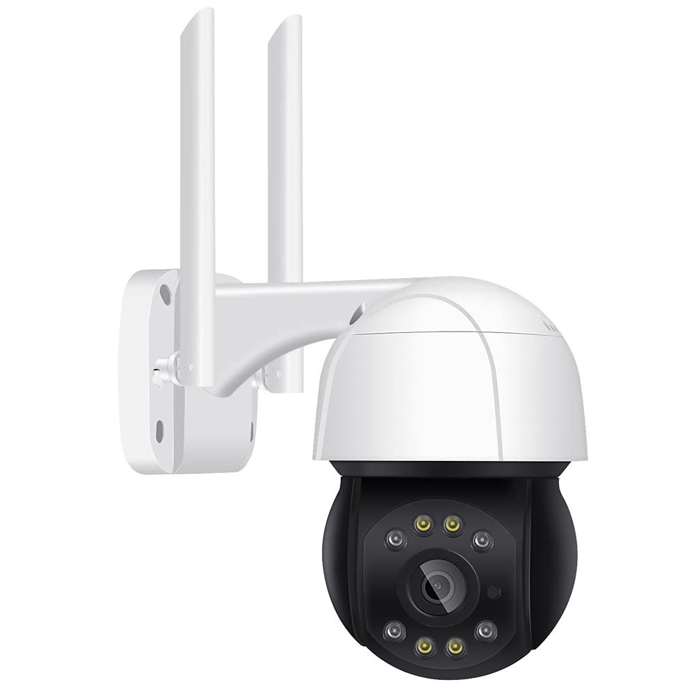 LDLD 5MP Wifi Camera PTZ H.265 4x Digital Zoom Human Body Detection PTZ Outdoor Ip Camera Automatic Tracking Human Body Detection Two-way Audio Cameras,5MP with 64G card