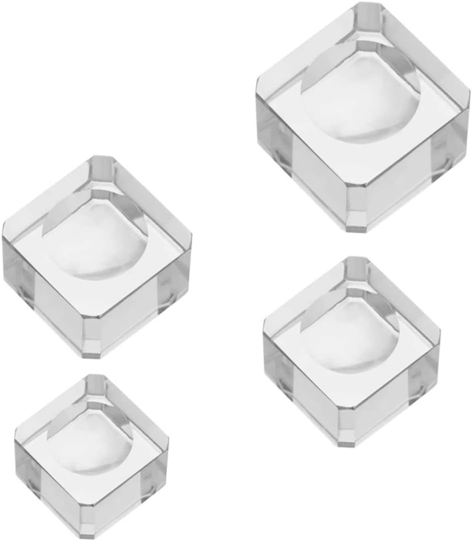 PRETYZOOM 4pcs Crystal Balls Display Base Glass Storage Stands for Home