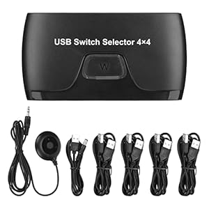 Lvifloae KVM Switch 4 Computer 4 USB