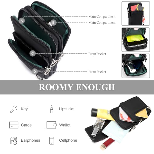 Image of WITERY Waterproof Nylon Cute Crossbody Cell Phone Purse Smartphone Wallet Bag for Women