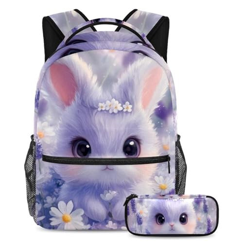 Sac à dos étudiant motif marguerites pour le collège et le lycée
