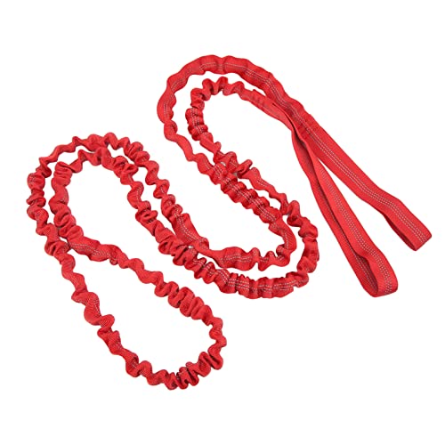 Bungee Bike Tow Rope, Múltiples Colores Kids Bike Tow Rope Material de Nylon Fácil de Usar Absorción de Impactos Buena Elasticidad para Deportes Al Aire Libre (Rojo)