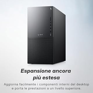 Dell XPS 8960 Desktop PC, Intel Core i7-14700, NVIDIA GeForce RTX 4060 8GB, 16GB RAM, 1TB SSD, Intel Killer Wi-Fi 6E, Windows 11 Pro, Wireless Keyboard and Mouse Italian QWERTY, Black