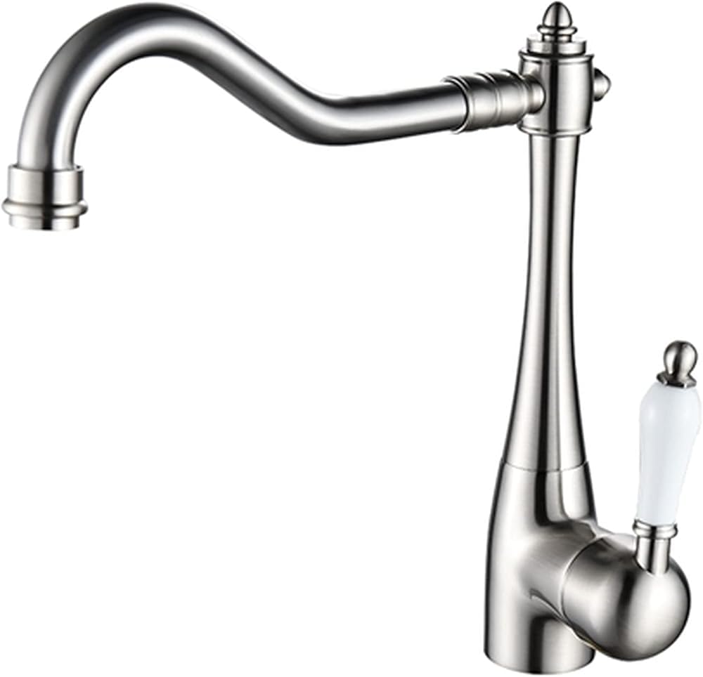 ZQFHSX Kitchen Faucets Deck Mounted Mixer Tap 360 Degree Crane for Faucet Rotation Spray Aqiong LWX