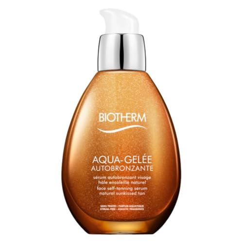 BIOTHERM, Aqua-Gelée Autobronzante, Sérum Autobronzant Hydratant, Effet Bronzé Naturel et