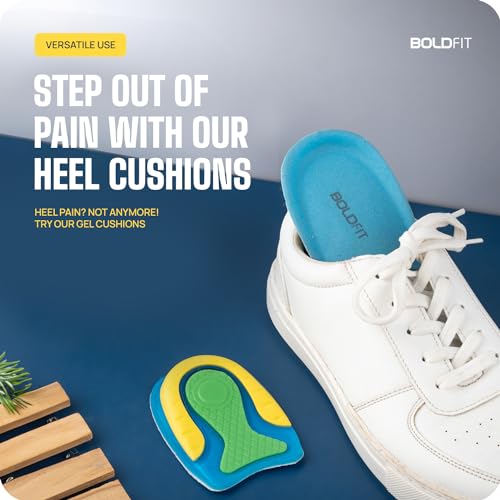 Image of Boldfit Heel Pad For Heel Pain - Orthopedic Insole for Women & Men, UK Size 4-7, 1 Pair