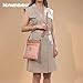 Montana West Crossbody Bags for Women Small Contrast Travel Purses Multi Pocket Triple Crossover, Lightweight with Adjustable Strap Pink MWC-0421PK