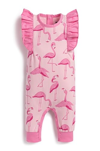 Image of MONICA + ANDY Double Ruffle Romper, 100% Organic Baby Clothes for Girls, Baby Onesie, Newborn, Infant & Toddler Sizes