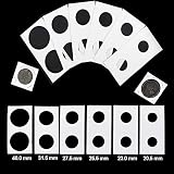 Coin Flips, 600 Pcs Cardboard Coin Holder for Coin Collection in 8 Size, 2 x 2 Coin Holder to Protect Coins, Folding Coin Card with Crystal Clear Window to Cent, Dime, Nickel, Quarter, Big Dollar